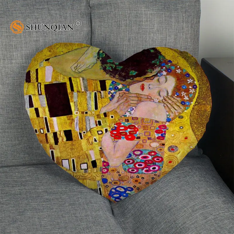 Густав Климт поцелуй сердце Форма накидка для подушки размер 41 x36cm 47x42 см
