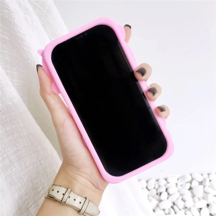 Чехол для iPhone X Силиконовый 3D милый цветной чехол телефона с застенчивой лошадкой