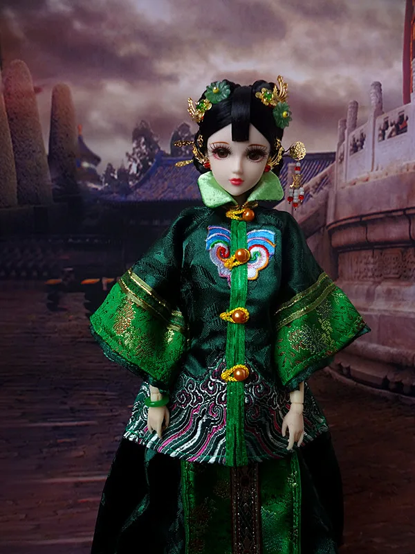 

Collectible Chinese Dolls Traditional 1/6 Girl Doll With Flexible 12 Joints Body Birthday Christmas Gifts Souvenir