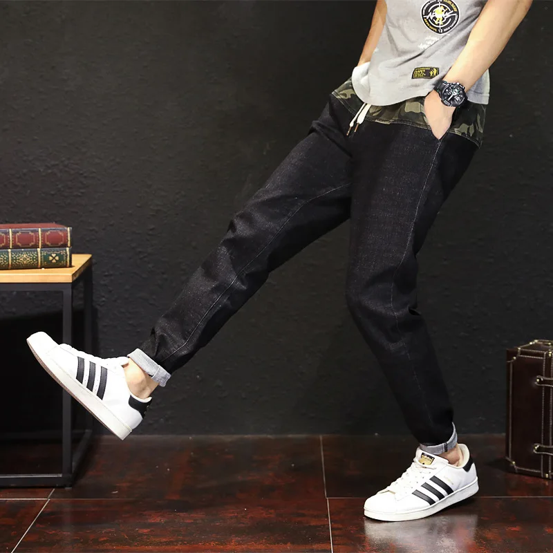 2018 новые мужские брендовые джинсы модные повседневные Slim fit шаровары узкие