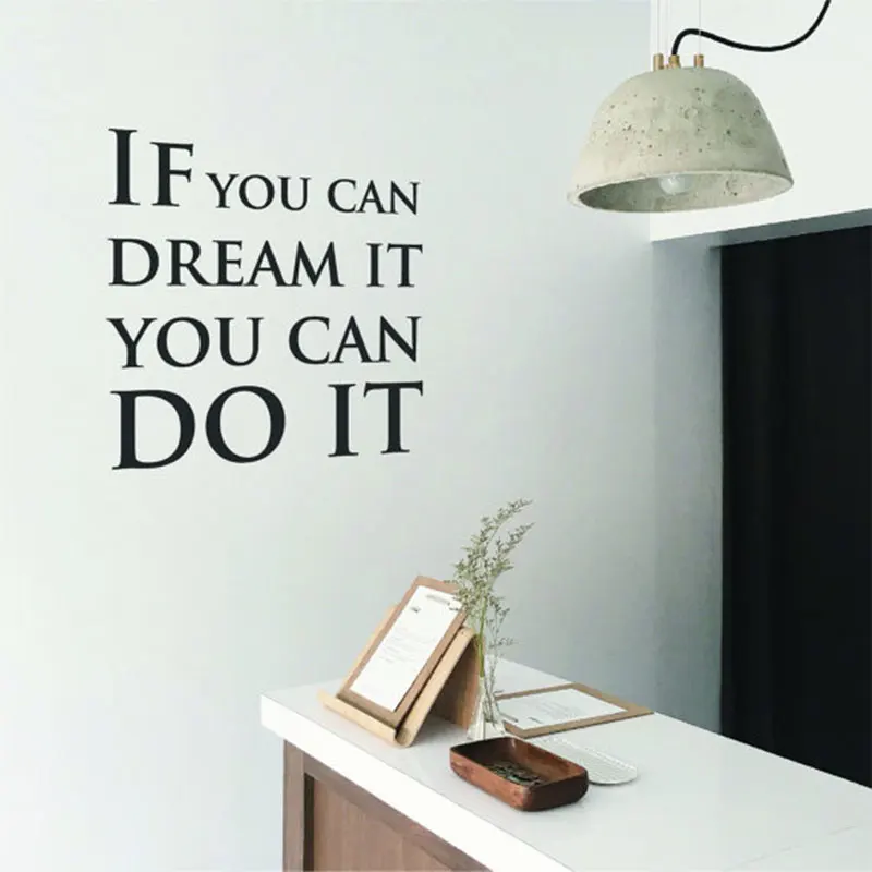Настенная Наклейка stizzy Quotes If You Can Dream It настенные наклейки для детей Съемный