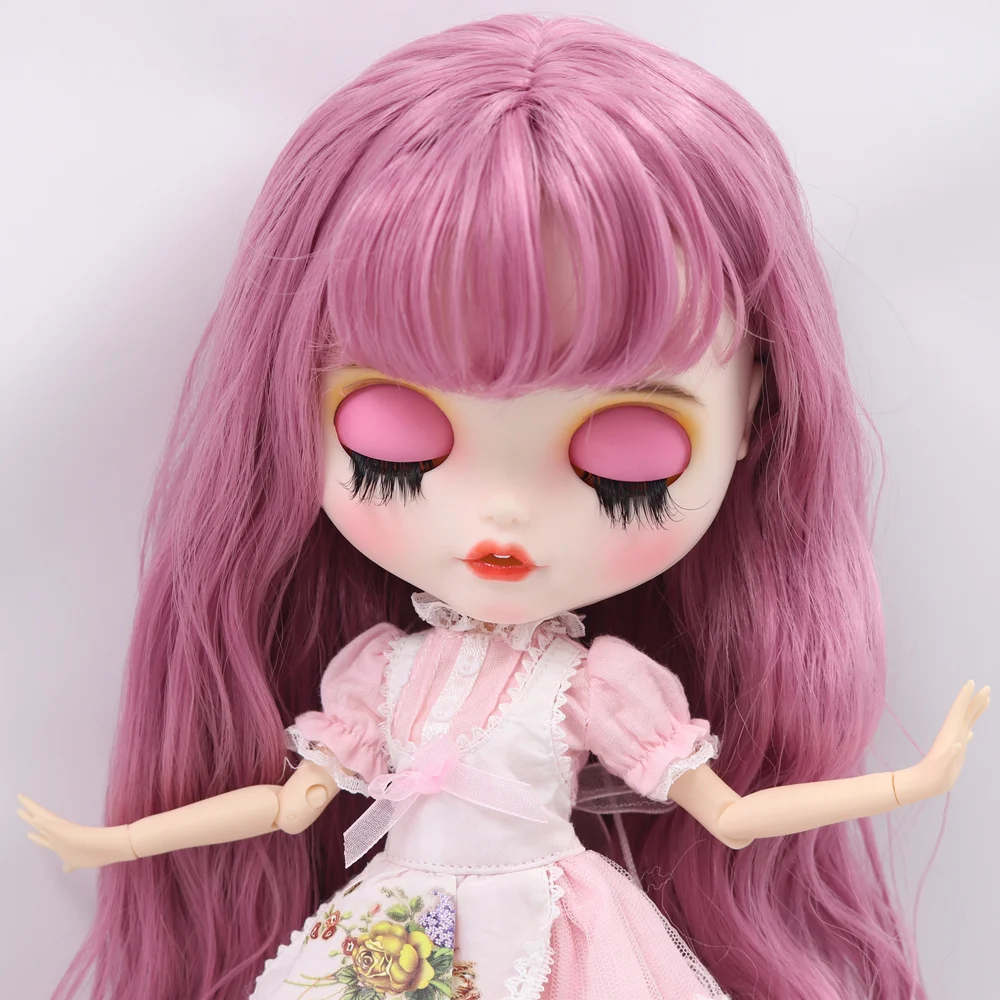Кукла Blyth ICY DBS для серии № BL1063 темно розовые волосы открытый рот с зубцами резные