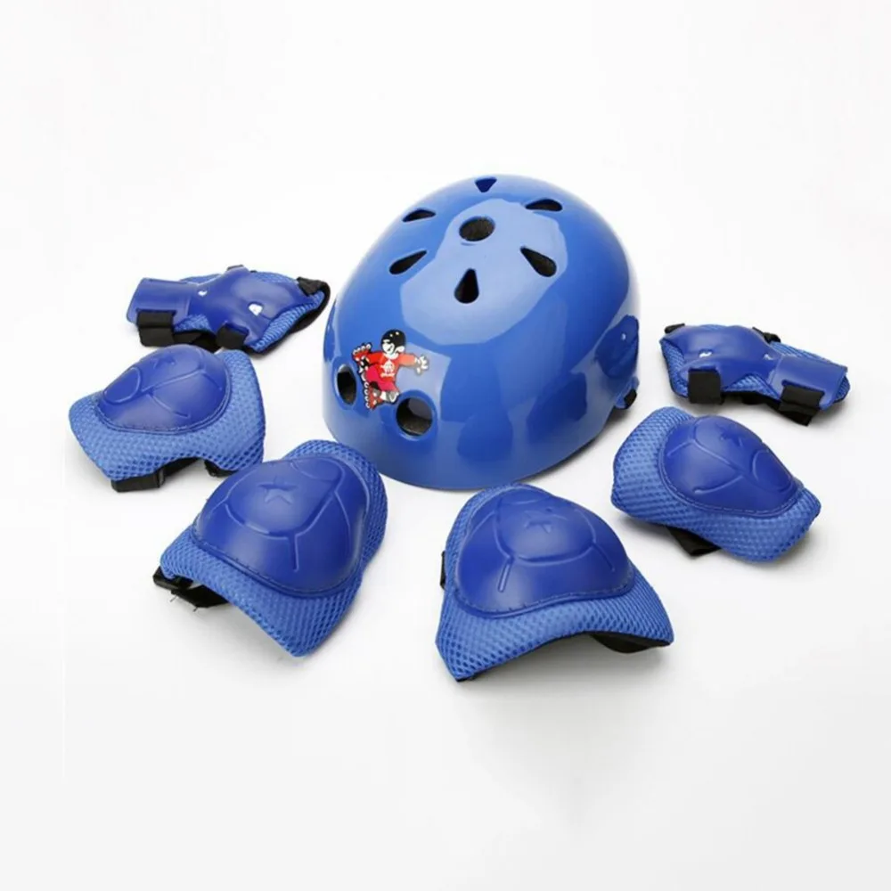 Защитный шлем для катания на коньках и скейтборде 7 шт./компл. локоть колено