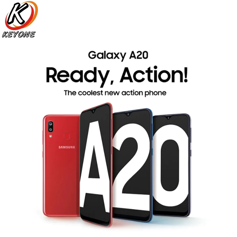 Samsung Galaxy A20 A205F DS мобильный телефон 6 4 дюйма 3 ГБ ОЗУ 32 Гб ПЗУ Exynos 7884 Восьмиядерный 13