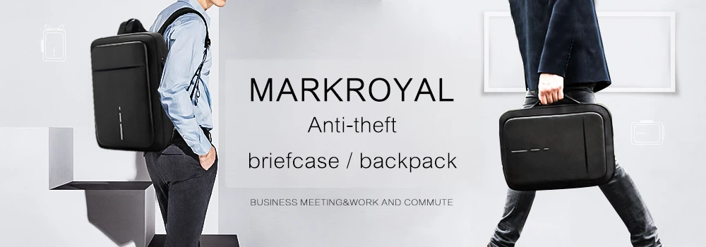 MARKROYAL 15,6 дюймов ноутбук рюкзак Anti Theft USB для подзарядки городской мужской Mochila для мужчин Дорожная школьная сумка подростка