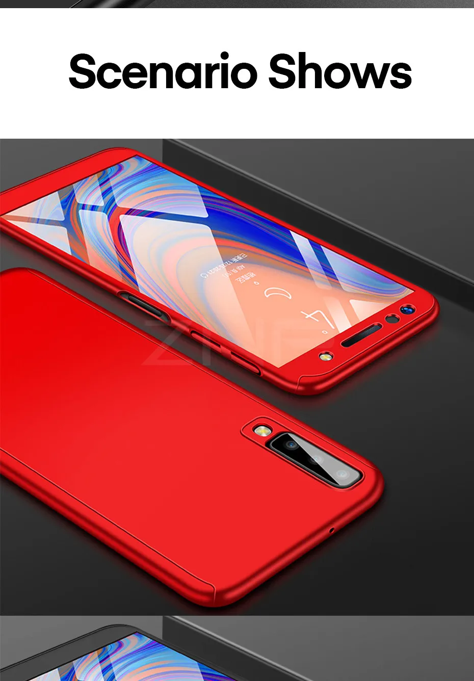 ZNP 360 Полное покрытие чехол для телефона для samsung A5 A7 J4 J6 J8 A6 A8 Крышка для samsung A3 A5 J7 J5 A7 чехол с Стекло