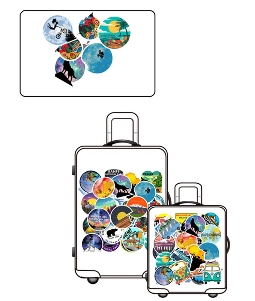 100 шт./компл. на открытом воздухе путешествие поход знаменитое туристическое