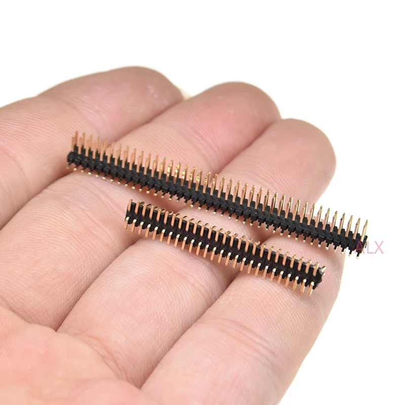 10 шт. SMD SMT 2*2/3/4/5/6/7/8/9/10/12/16/20/40/PIN двухрядный штыревой разъем 1,27 мм шаг соединитель полосы 2X/6/8/10/20