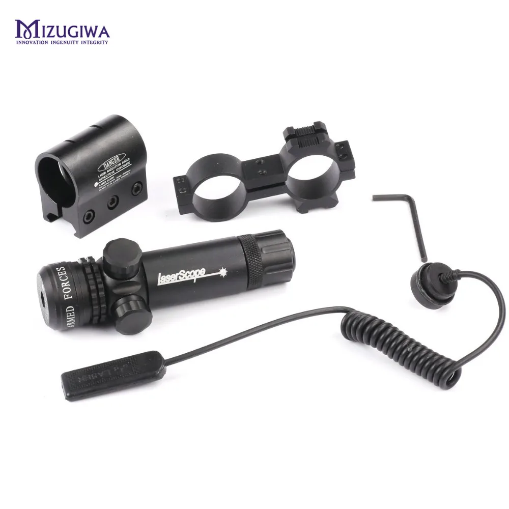 Тактический охотничий Красный лазерный прицел 20 мм рельсовый Маунт Пистолет