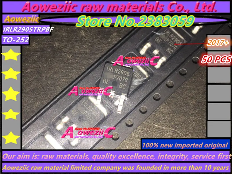 Aoweziic 2019 + 100 новый импортный оригинальный IRLR2905TRPBF LR2905 IRLR2905PBF IRLR2905 TO252 MOS FET 36A 55V |