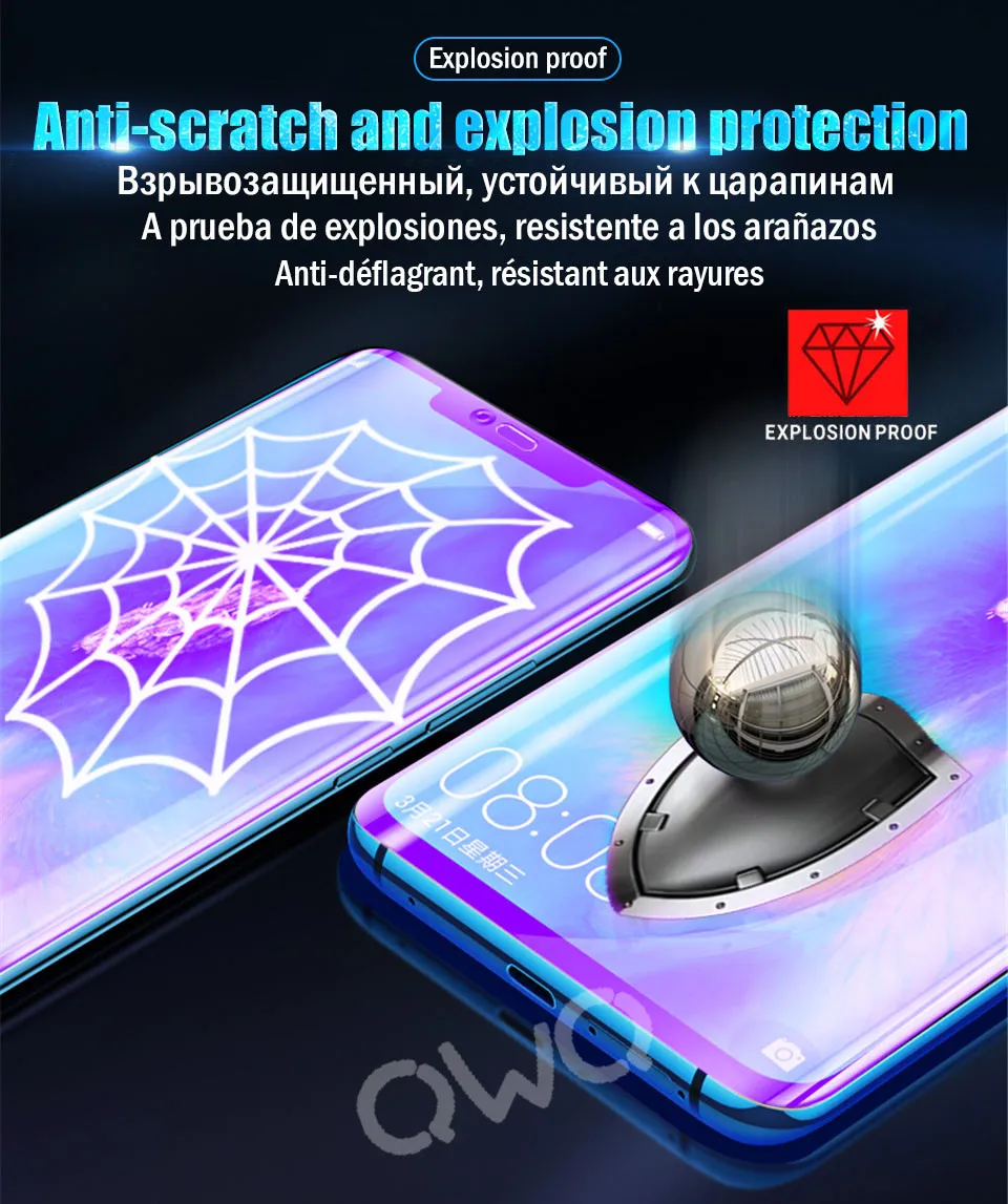 20D анти голубой свет гидрогель для Huawei honor 9 10 lite 8x20 pro 10i 7a протектор экрана для honor nova 3i 20i защитная пленка