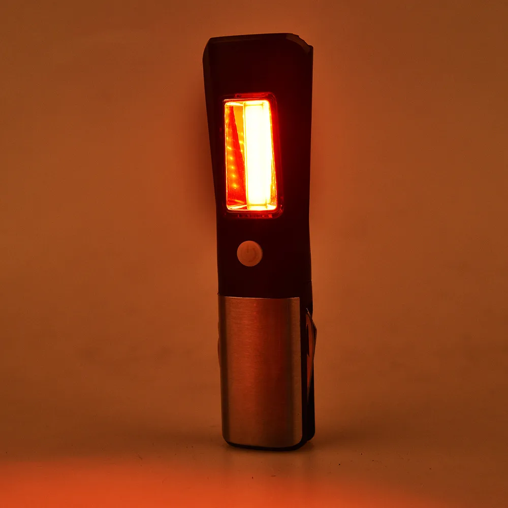 Светодиодный фонарь светильник Многофункциональный Strob 3 Вт COB красный werklamp