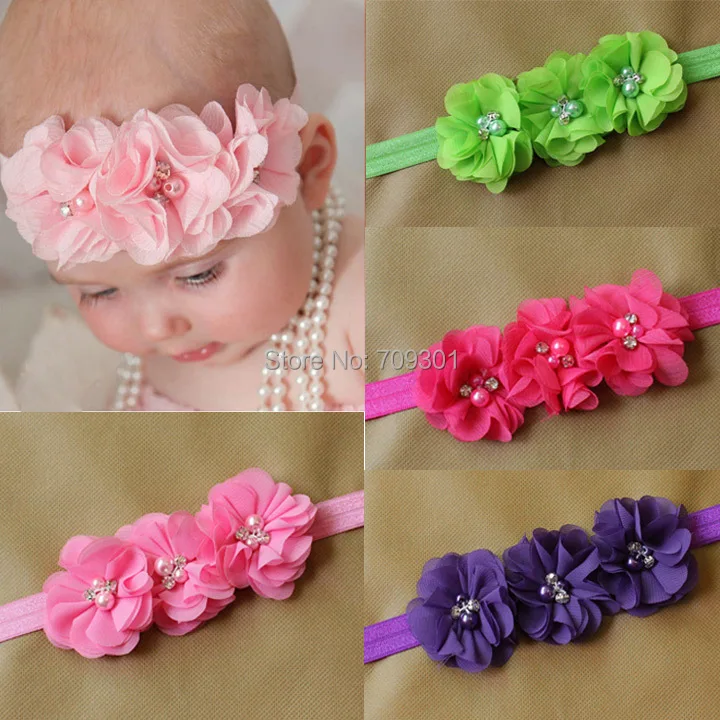 

Детские шифоновые цветы, 16 видов цветов, аксессуары для волос, 12 шт.