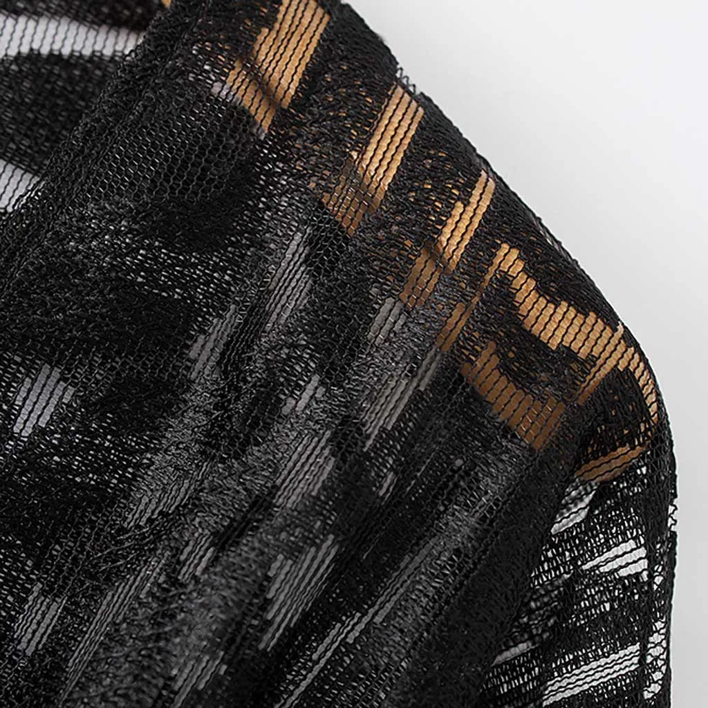 Женский кружевной кардиган-кимоно блузка с рукавом 3/4 и вырезами размеры до 3XL |