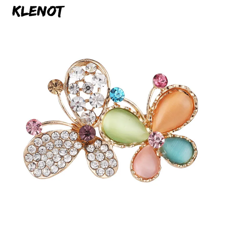 Стразы булавки и броши в форме бабочки с опалом для женщин брошь виде насекомого