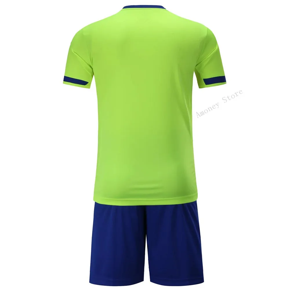 Adsmoney customized polyester Breathable dry-fit football jersey suit men blank soccer team training shirt + shorts uniforms | Спорт и