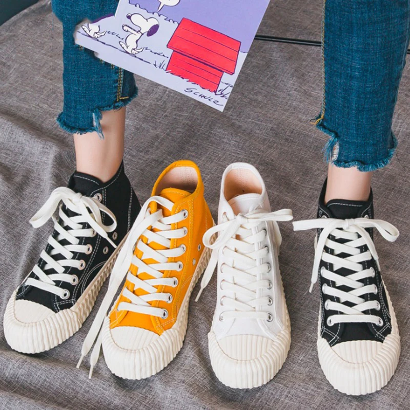 Кеды женские на платформе Вулканизированная плоская подошва кроссовки