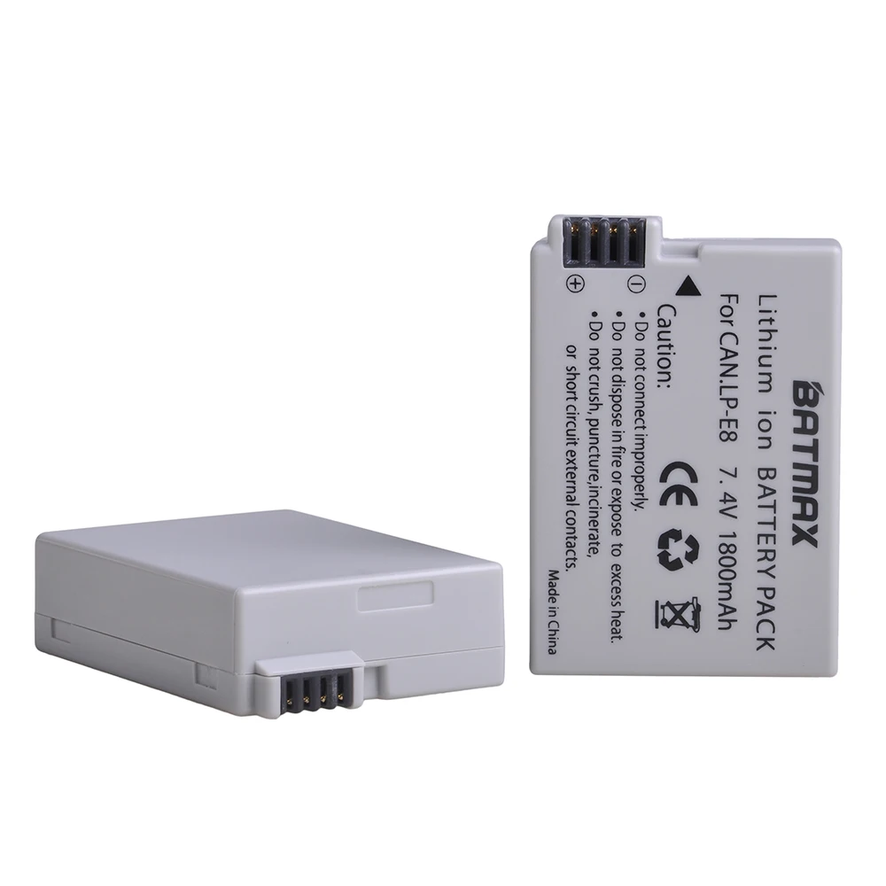 4 шт. 1800 мАч LP-E8 LP E8 LPE8 камера батарея + светодиодный встроенный USB зарядное