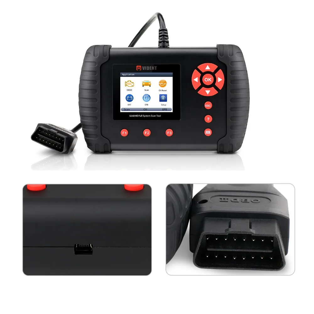 VIDENT iLink440 4 Система диагностический инструмент, двигатель ABS воздушная подушка SRS код передачи читать/Очистить EPB лучше, чем NT414