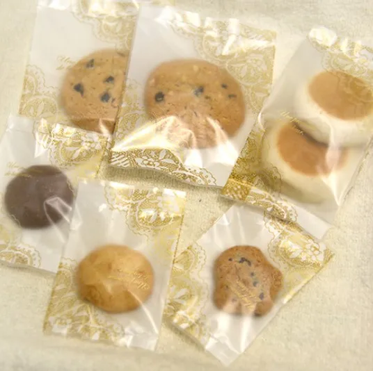 Оптовая продажа кружевные пластиковые пакеты для печенья и конфет контейнер