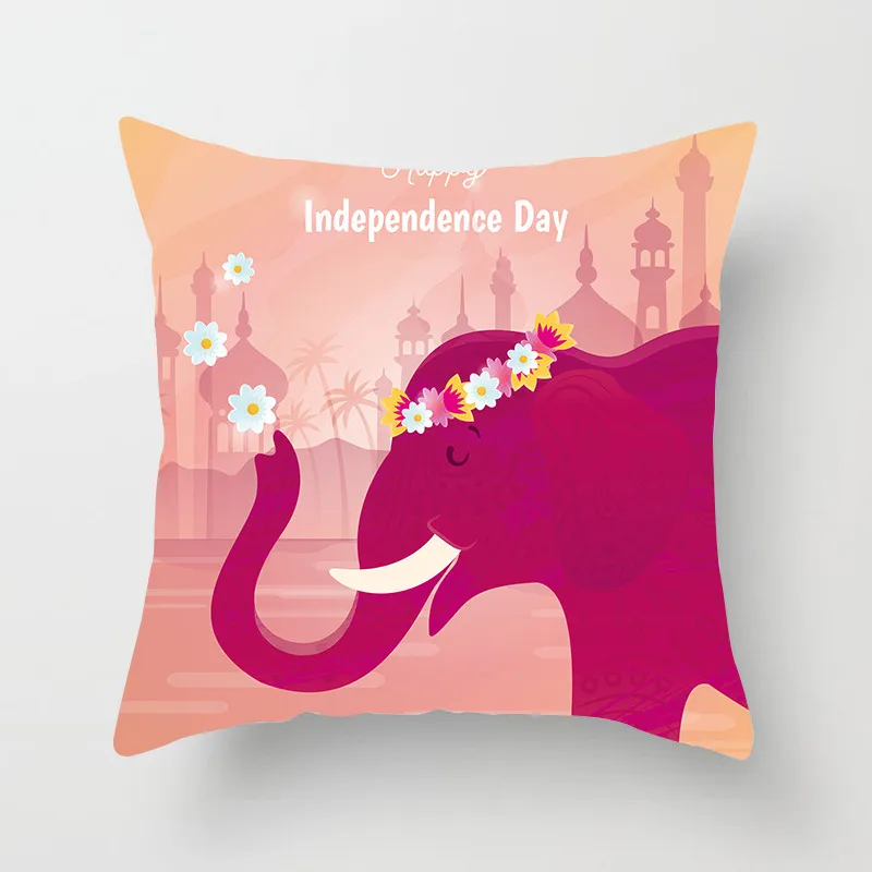 Fuwatacchi в этническом стиле Стиль подушка крышка красочные с принтом слона накидка
