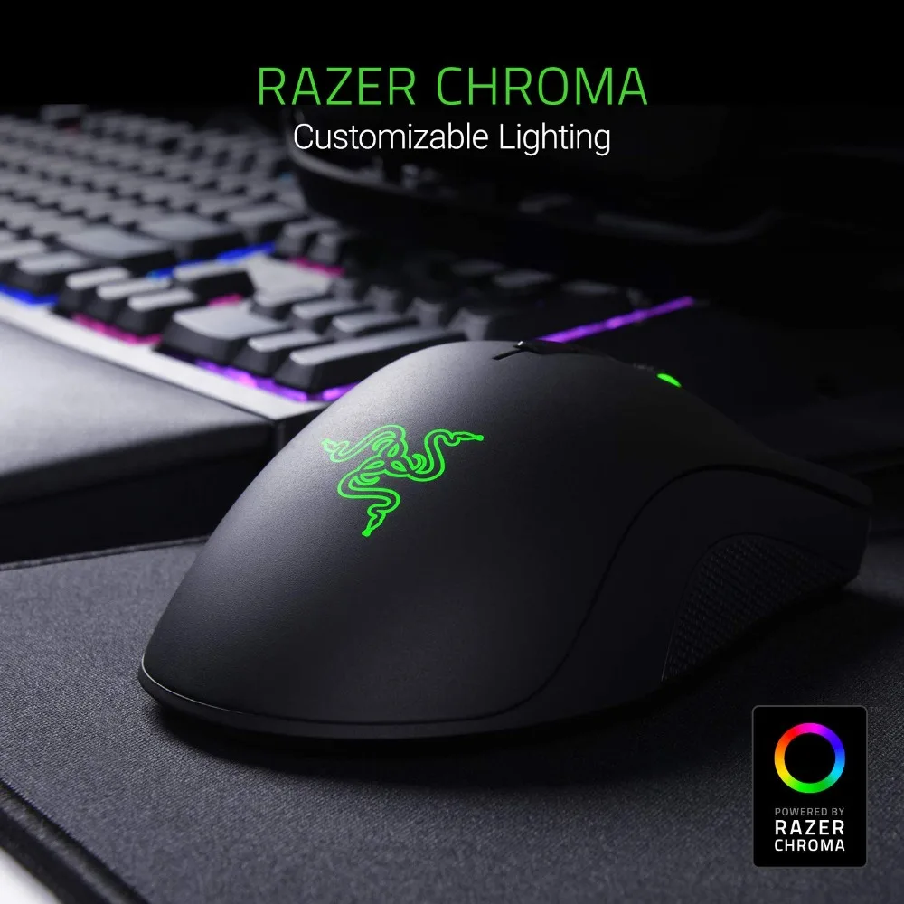 Проводная игровая мышь Razer DeathAdder Elite 16000DPI оптический сенсор эргономичная 7