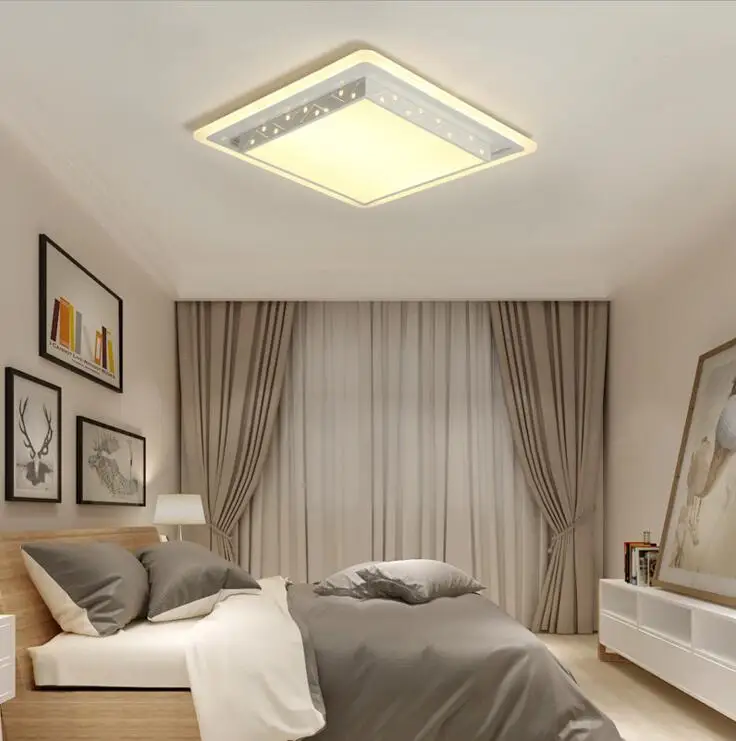 Теплая круглая лампа для спальни современный минималистский потолочный