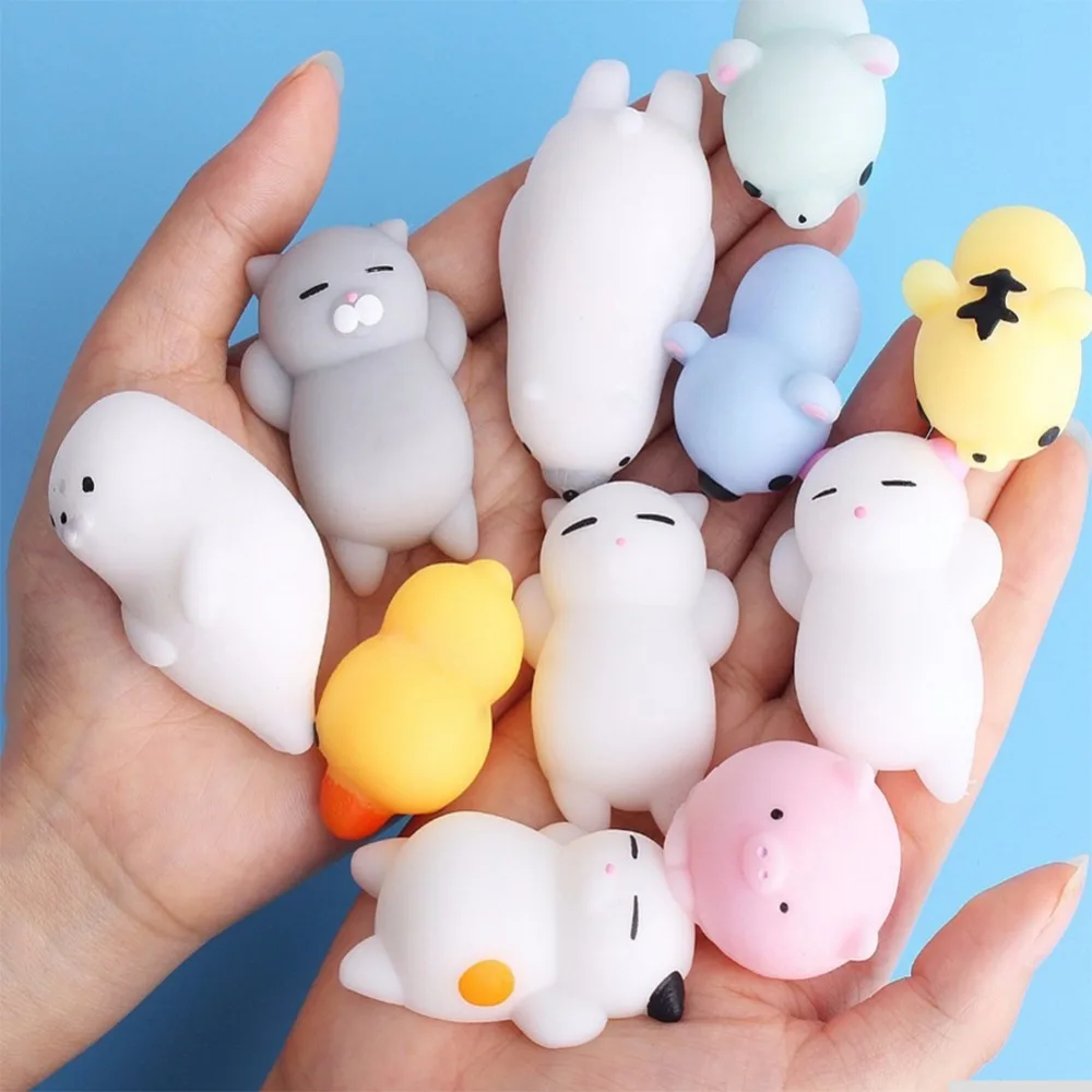 Мини мягкое игрушка милые животные Антистресс мяч сжимает Mochi поднимающийся