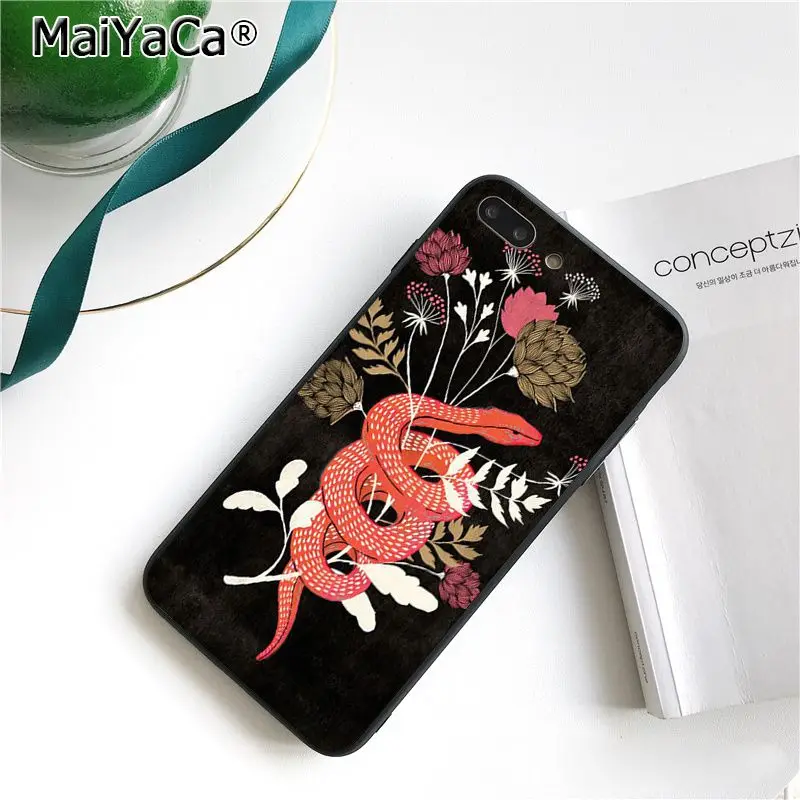 A11 MaiYaCa ручная змея Цветок Змея Живопись чехол для телефона для iphone 11 Pro 11Pro Max 6S 6plus 7 7plus 8 8Plus X Xs MAX 5 5S XR - Цвет: A11