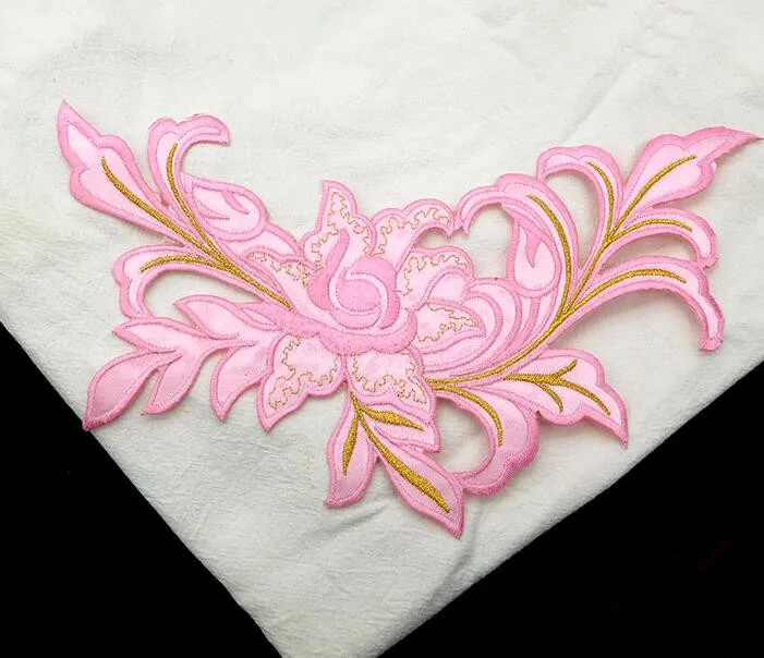 Аппликация в виде черного цветка 2 шт. вышивка одежды нашивка тканевая наклейка с