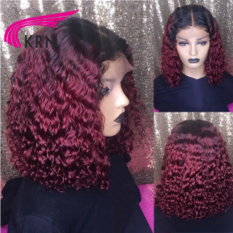 КРН 13х6 кружева фронта вьющиеся человеческие волосы парики Remy с ребенка preprucked