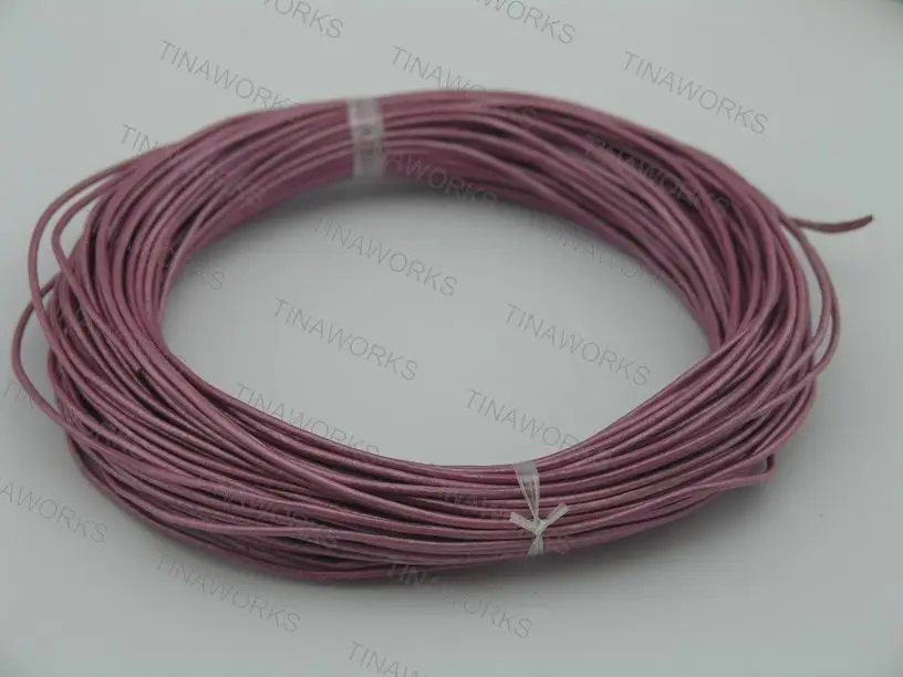 

100 Yards 1.5mm Metallic Aubergine Round Real Genuine Leather Cord for Jewelry Making Crafting Beading Necklace Bracelet Making