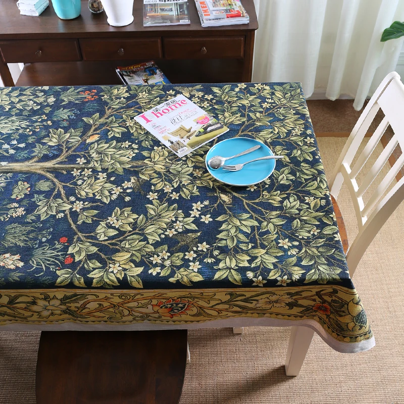 Средиземноморский Счастливое дерево жизни льняная скатерть Свадебные обеденный