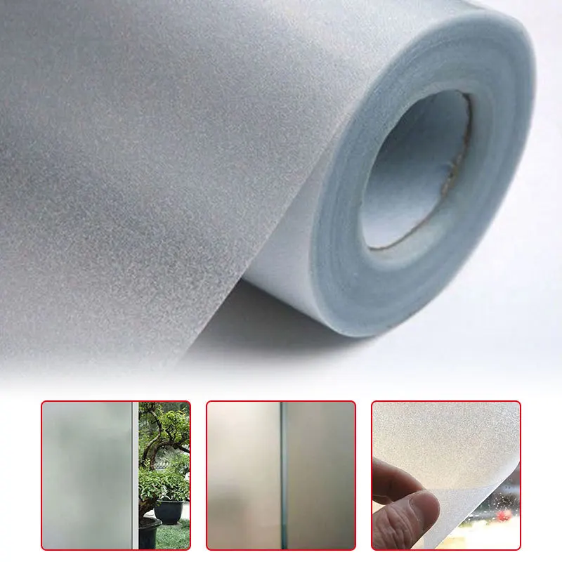 Wide 45cm*Long 100cm Frosted Opaque Glass Window Film Privacy Adhesive