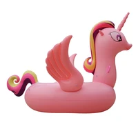 air inflation unicorn adult swimming mount float bed pink design eco friendly pvc material woman swimming float mat