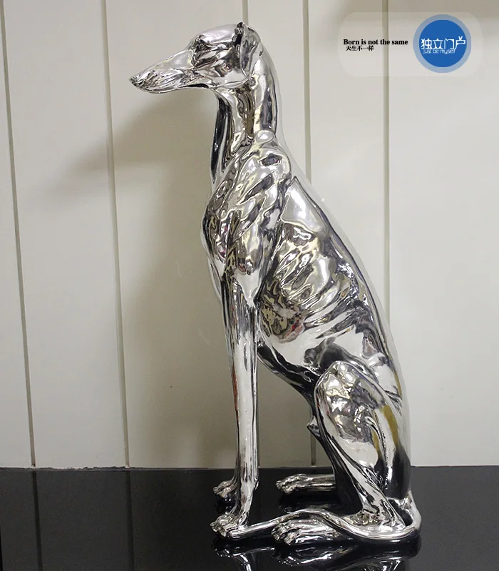 Большая полимерная Гальваническая статуя Greyhound собаки имитация greadog аксессуары
