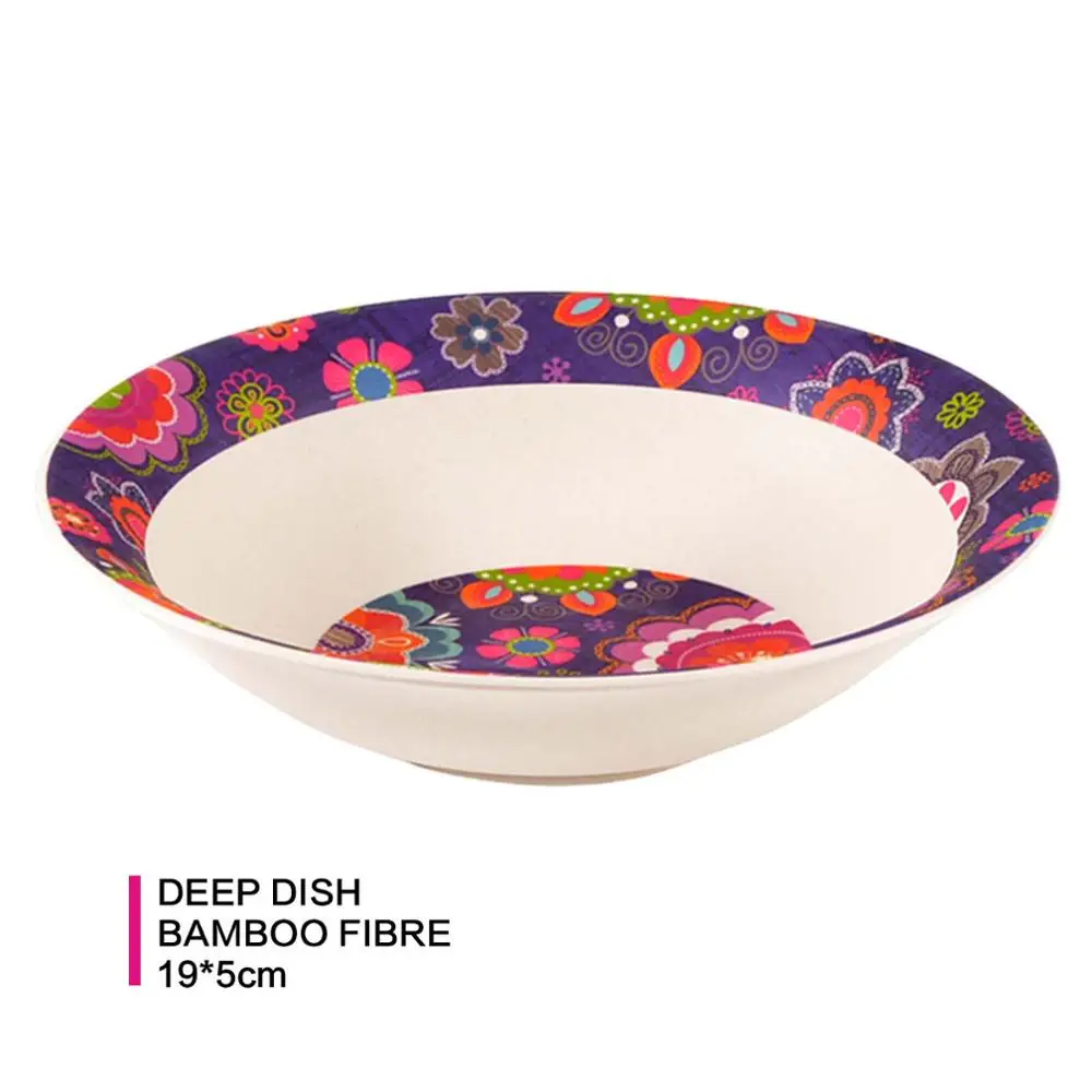 7.5inch bowl FISSMAN тарелка из бамбукового волокна, обеденное блюдо, поднос для еды, салатник, посуда, столовый набор - Цвет: 7.5inch bowl