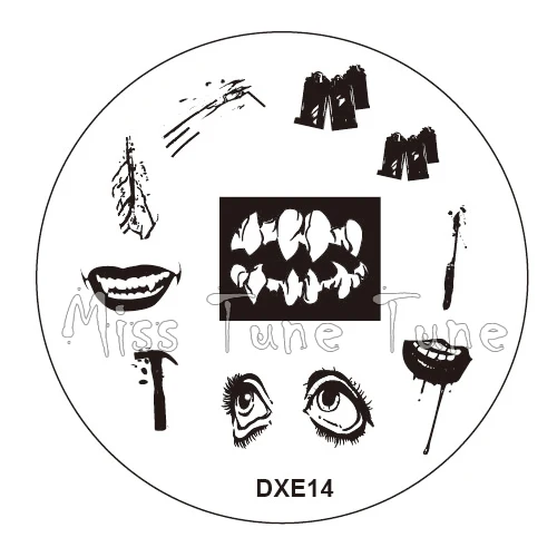 30 Styles Halloween Nail Stamping Templates Stamp Plate Image Printing Transfer Polish Bats Vampire Pumpkins Horrible Face | Красота и