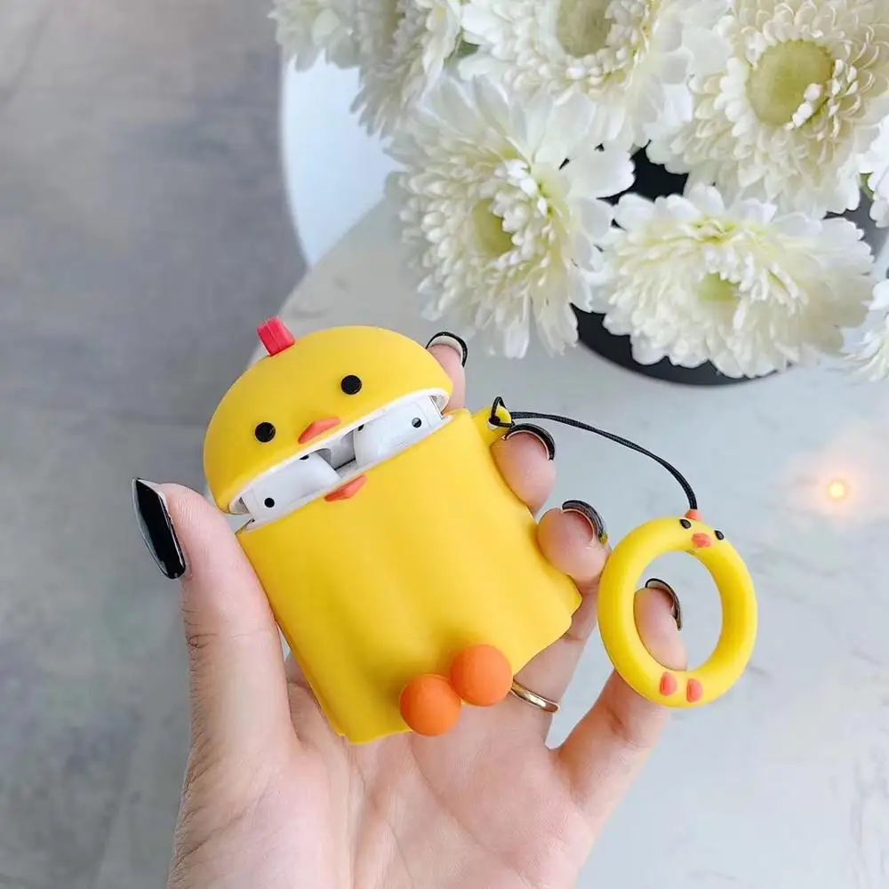 S-7 3D милый мультфильм животных корова брелок силиконовый чехол для Apple Airpods чехол Bluetooth наушники защитный Брелок «Обложка» - Цвет: S-7