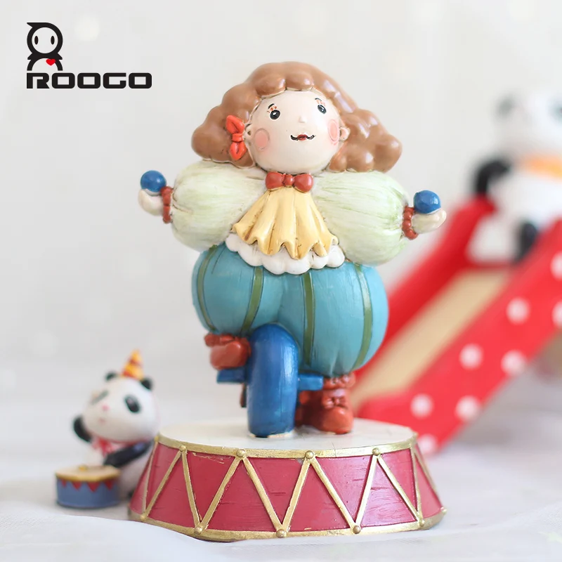 ROOGO смола мультфильм Акробатический цирк аксессуары для дома украшение