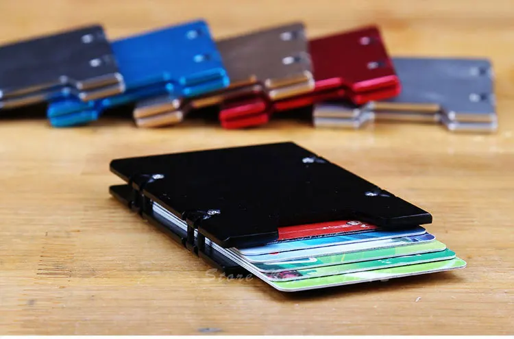 Простой тонкий сплав держатель для кредитных карт тонкий алюминий ID cardholder для мужчин и женщин