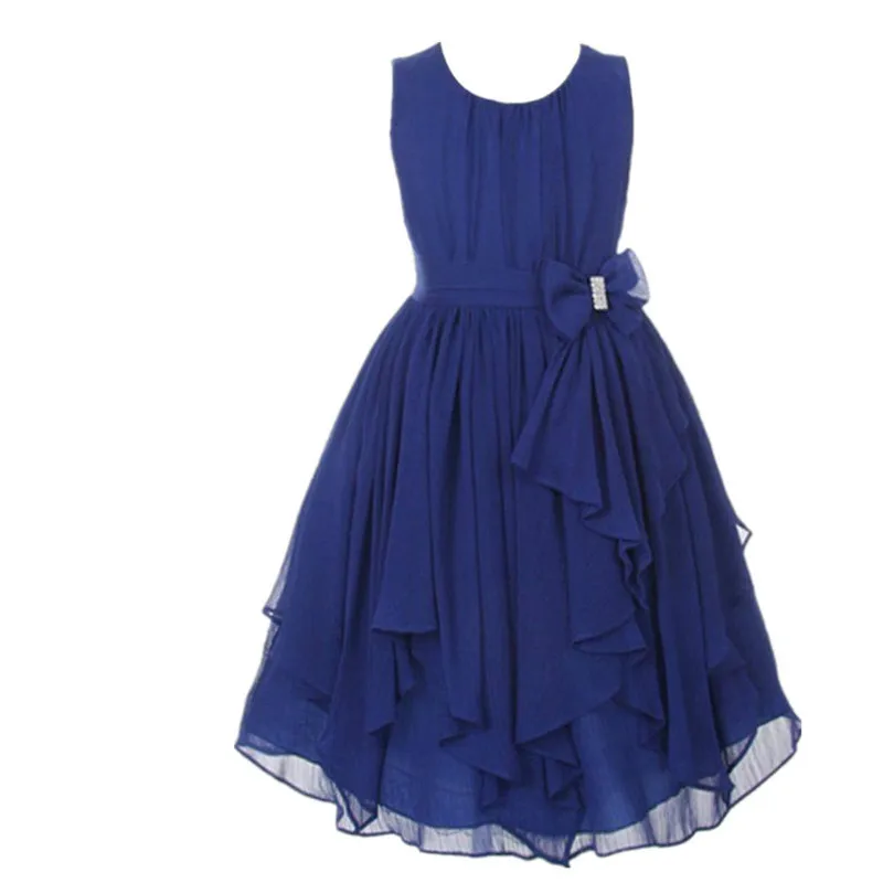 Бальное платье с цветочным принтом круглым вырезом без рукавов | Детская одежда и