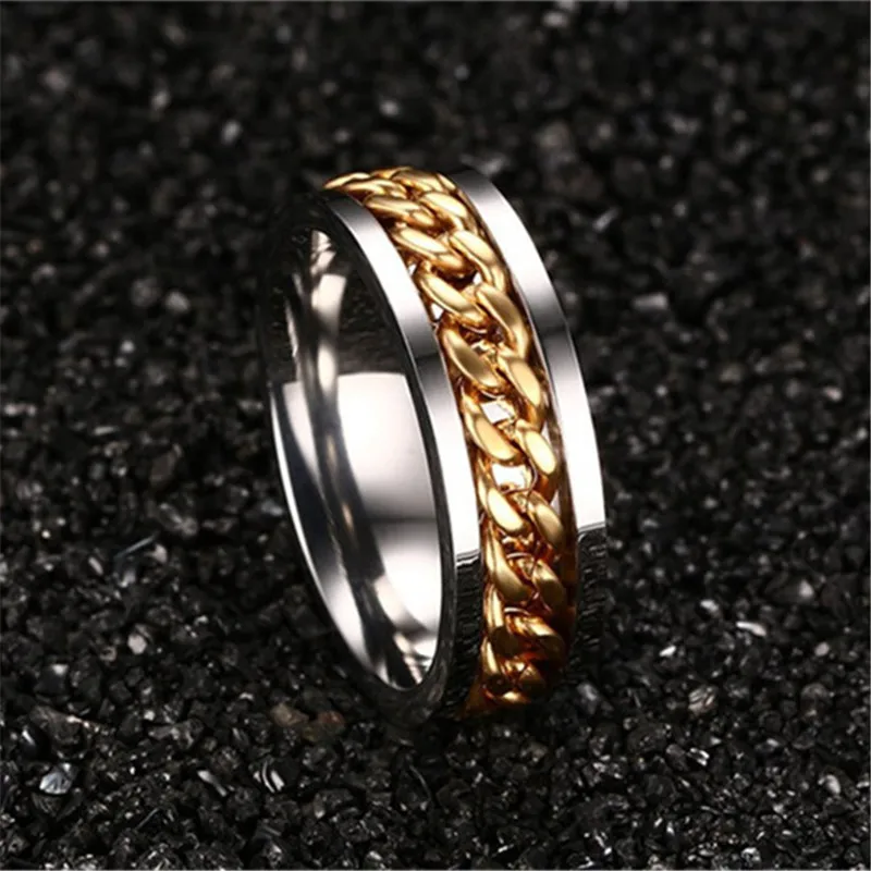 CC модные ювелирные кольца Женское кольцо из титановой стали с подвесками мужская