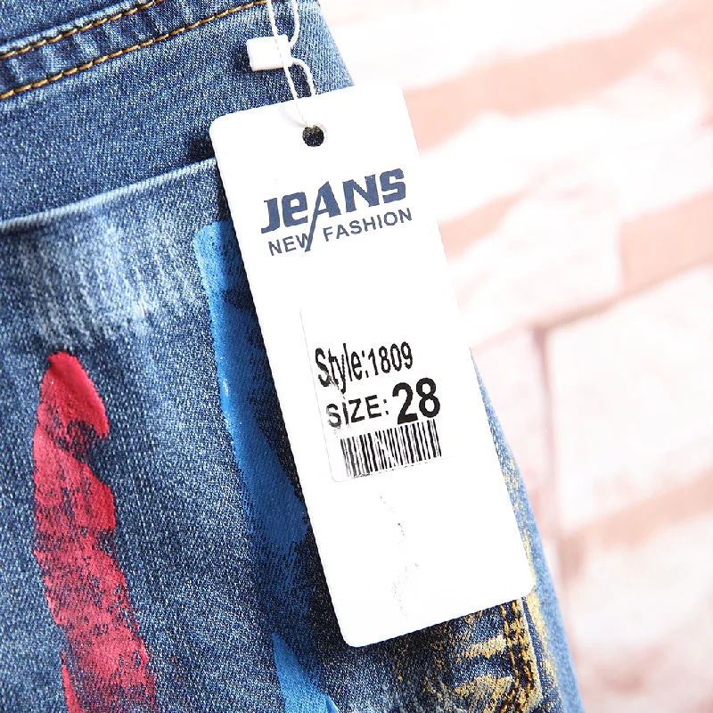 Летние европейские Дизайнерские мужские джинсовые тонкие шорты окрашенные