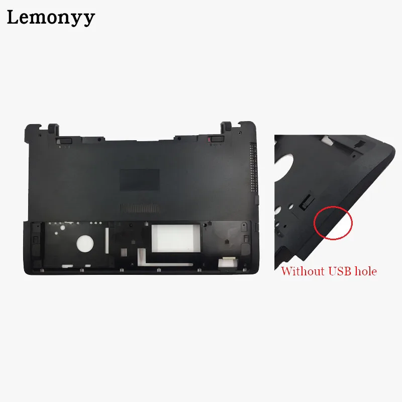 Without USB hole Клавиатура и чехол для ноутбука Asus X550 X550C X550VC X550V нижний чехол/клавиатура с Упор для рук - Цвет: Without USB hole