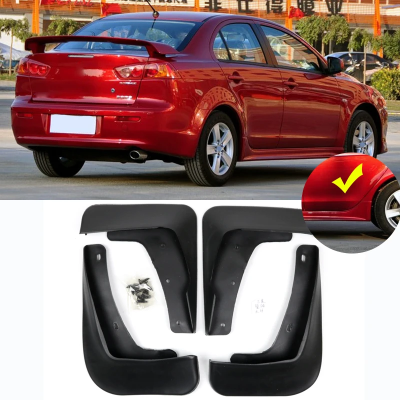 Для Защитные чехлы для сидений, сшитые специально для Mitsubishi Lancer 9 2008-2011 2009 2010 Декодер каналов кабельного телевидения автомобиля Брызговики седан с боковой юбкой GTS брызговики крыло брызговиков