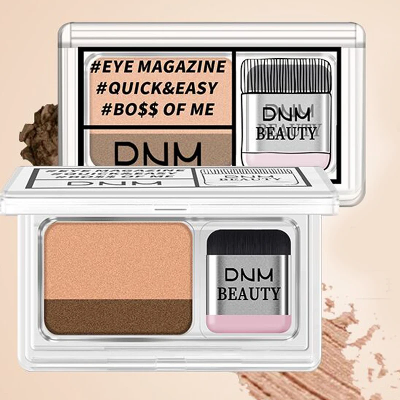 DNM Eyes Makeup Magazine Lazy Eyeshadow Stamp двухцветная мерцающая палитра водостойкая долговечная