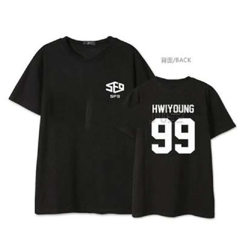 Mainlead KPOP SF9 футболка ощущение унисекс DAWON HWIYOUNG с коротким рукавом | Женская одежда