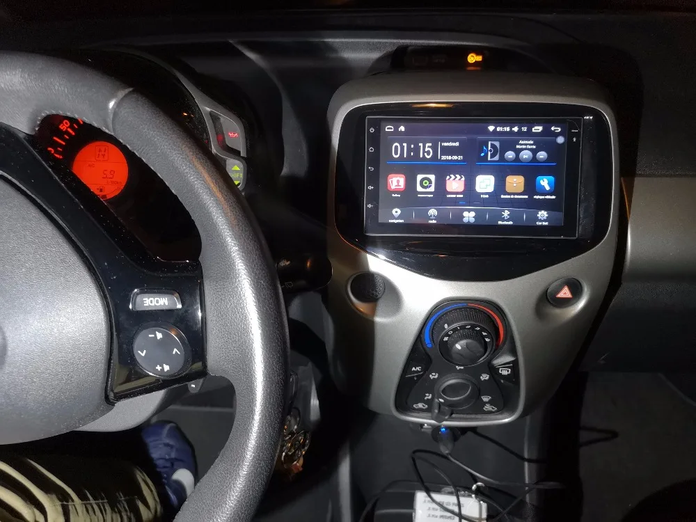 OTOJETA супер тонкий android6.0 Автомобильный мультимедийный проигрыватель рамки комплект для citroen c1 peugeot 108 toyota aygo- магнитофон gps