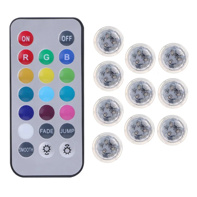 10 шт. беспламенные электрические свечи с пультом дистанционного управления